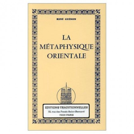La métaphysique orientale