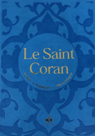 Le Saint Coran (Arabe - Français - Phonétique) 13 x 17 Bleu