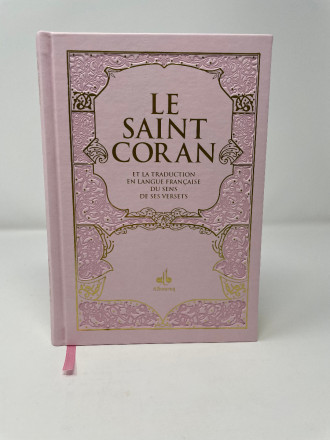 Saint Coran- Bilingue (fr/ar) - Couverture Daim Rose Clair