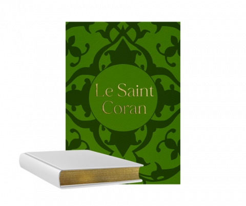 Saint Coran - Bilingue (arabe,français) - Moyen (14x20) - vert clair - Dorure sur tranche